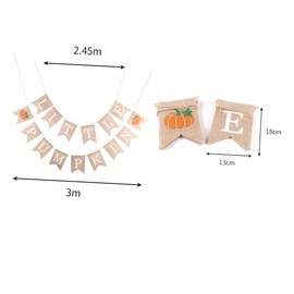 Parliky Party Burgee Decoration Birthday Banner Fireplace Mantel Decor Leaf Garland Little Pumpkin Leaves Garland Thanksgiving Burlap Banner Garlands Happy Fall Banner Pumpkins Pull Flag