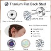 CANDYFANCY 3 Pairs 20G Titanium Stud Earrings for Women Men