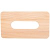 Aswalling Minimalist Tissue Box Cover Holder, Modern Transparent Rectangular Bamboo
