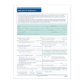 ComplyRight Tennessee State-Compliant Employment Application|8 ½"x11 |50 Pack|