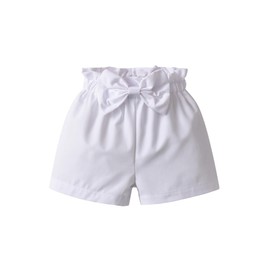 Kumsolu Toddler Infant Baby Girl Elastic Waist Bow Shorts 3 Pack Summer Shorts 18-24 Months