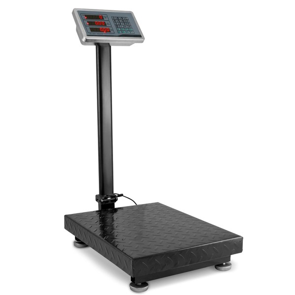 Houseables Industrial Platform Scale 600 LB x .05, 19.5" x 15.75", Digital, Bench, Large for Luggage, Shipping, Package Computing, Postal
