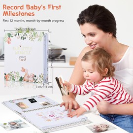 Baby Memory Book - Our Little Miracle, 248 Pages Color, Keepsake Journal for Baby's First Five Years, Unisex Baby Scrapbook, Record Book for New Parents, Ideal Gift for Baby Shower and Welcome Party