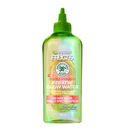Garnier Fructis Adis Esponjado Tratamiento Keratin Glow Water Antifrizz, 180ml 10X mas Suave, Brillo Efecto Espejo con Oleo de Argn y Keratina Liquida