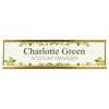 Badgemaster Plant Print Themed with Dark Green Text Desk Plaque
