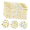 FOMIYES Sunflower Nail Decals 3 Sheets Nail Stickers for Art