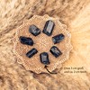 Lebensquelle Plus Black Tourmaline/Schorl Raw Stone Pendant with Leather Cord