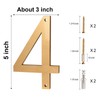 5 Inch Address Numbers 4 - Easy Installation With Screw