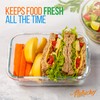 NutriChef 10-Piece Superior Glass Food Storage Containers Set (5 Containers