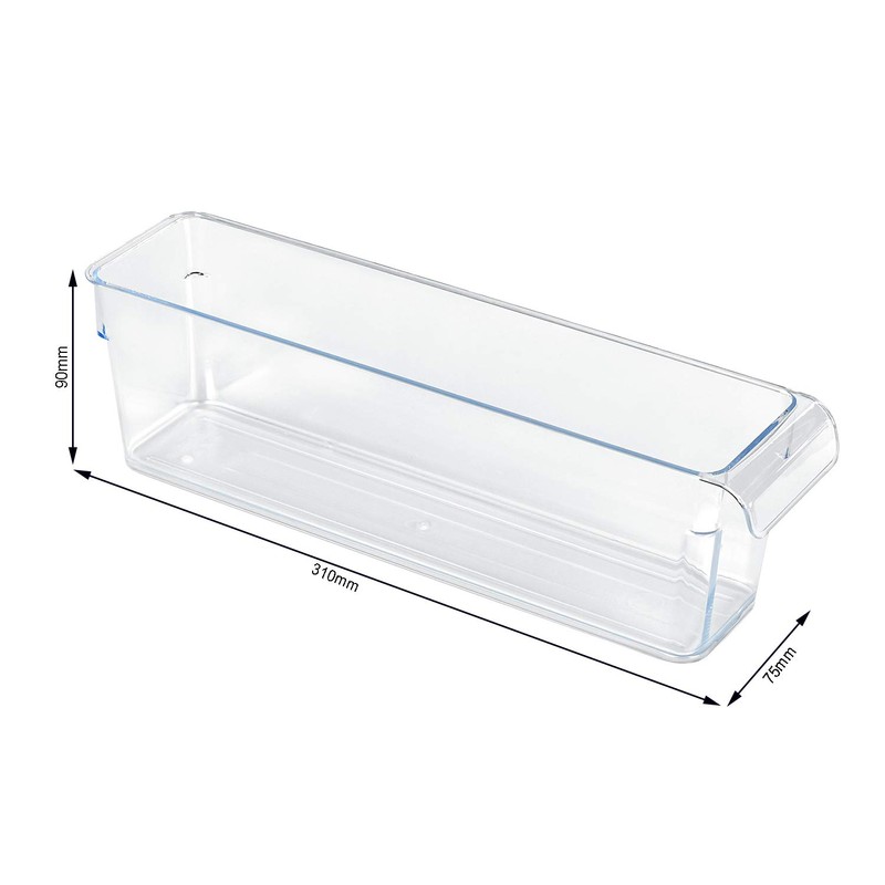 Rotho Loft fridge organizer, plastic (SAN), transparent, size S: 1.6