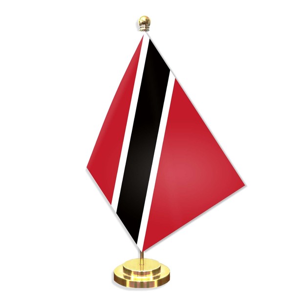 Trinidad and Tobago Desk Small Flag Set,5×8 Inch Trinidad-and-Tobagoans Mini