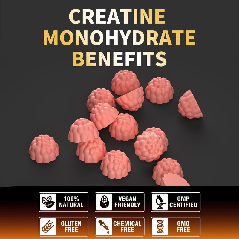 Nutravita NSF Certified Creatine Gummy - Creatine Monohydrate Gummies for