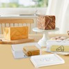 Yomjarl 2 Pcs Cheese Container for Refrigerator,Cream Cheeses Storage Box,Cheese