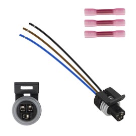 Qinyra Oil Pressure Sensor ICP EBP Connector Pigtail Wiring Harness Compatible with Ford F-250 F-350 F-450 F-550 Super Duty F-650 F-750 E-350 6.0L 7.3L with Butt Connectors, Replaces 5C3Z12224A