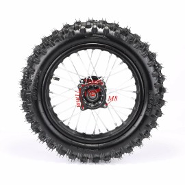 Unbranded 12"Rear Wheel 80/100-12 Tire Rim Assembly Dirt Pit Bike 110cc 125cc SSR Coolster