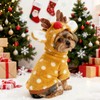 hoyuwak Reindeer Dog Costume Cute Pet Girl Christmas Moose Coat