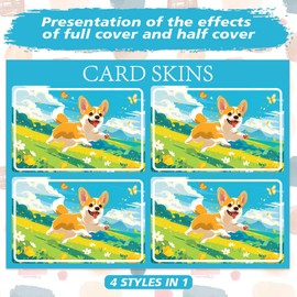 Peacoblue Stickers for Bank Cards, Cute Corgi Puppy Credit Debit Cards, Custom Case Protection, 4 Styles Waterproof, Scratch-Resistant and Attractive Stickers for EBT Transport Key Card
