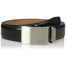Greg Norman Men's Standard Optimum Comfort Fit Adjustable Ratchet Belt, Black, One Size