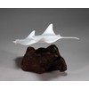 Manta Ray Duo Sculpture by John Perry 12 inches Long