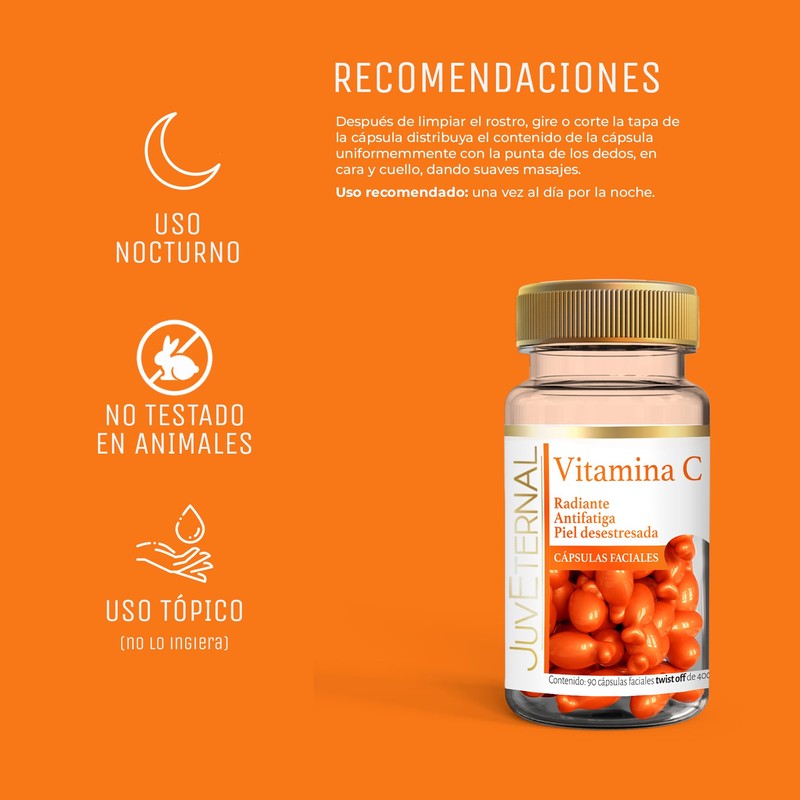 Juveternal | Pack 3 pzas | Capsulas faciales Vitamina C