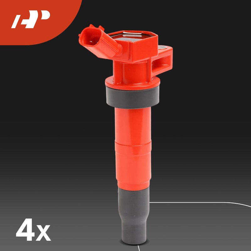 A-Premium (Red) Set of 8 Ignition Coil Pack and Iridium