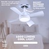 Bell+Howell Socket Breeze Modern Ceiling Fans with LED Lights, 10"