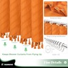Dynamene Burnt Orange Boho Fabric Shower Curtain, Tufted Chevron Striped
