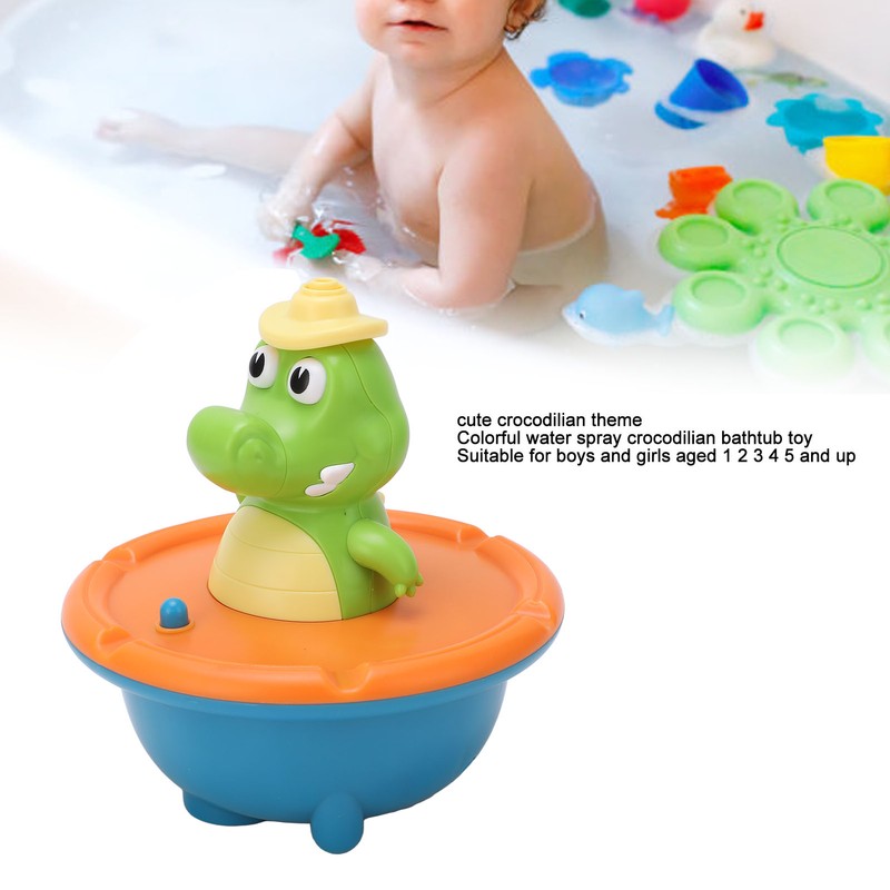 Water Spray Crocodilian 5 Modes Colorful Fountain Crocodilian Shape Baby