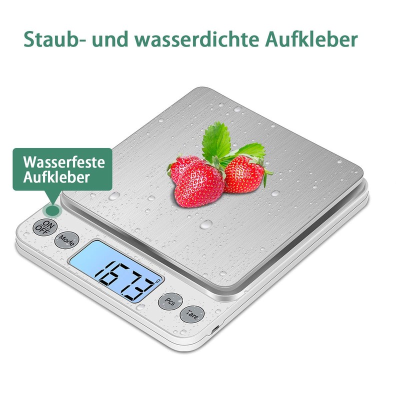 KUBEI Upgrade Large Digital Kitchen Scale, USB Charging, 5 kg
