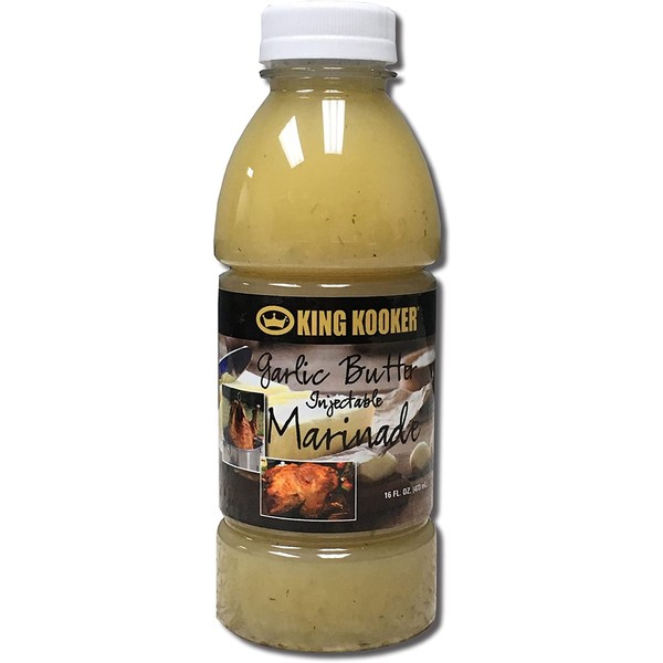King Kooker 96048 16-Ounce Garlic Butter With Herbs Injectable Marinade