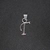 R001427 Solid Sterling Silver Pendant Charm Letter 'Cyrillic' Solid Genuine