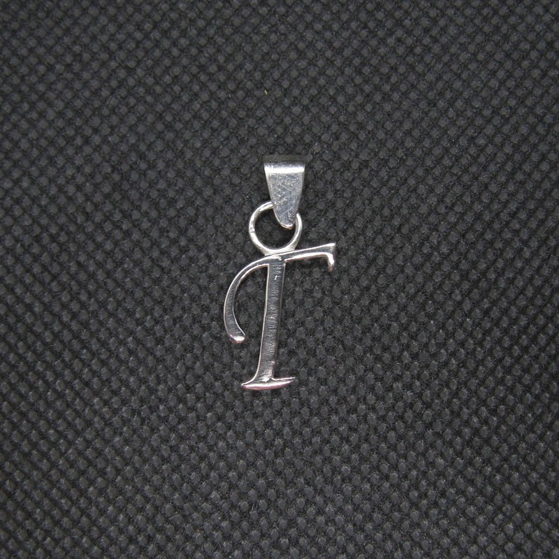 R001427 Solid Sterling Silver Pendant Charm Letter 'Cyrillic' Solid Genuine