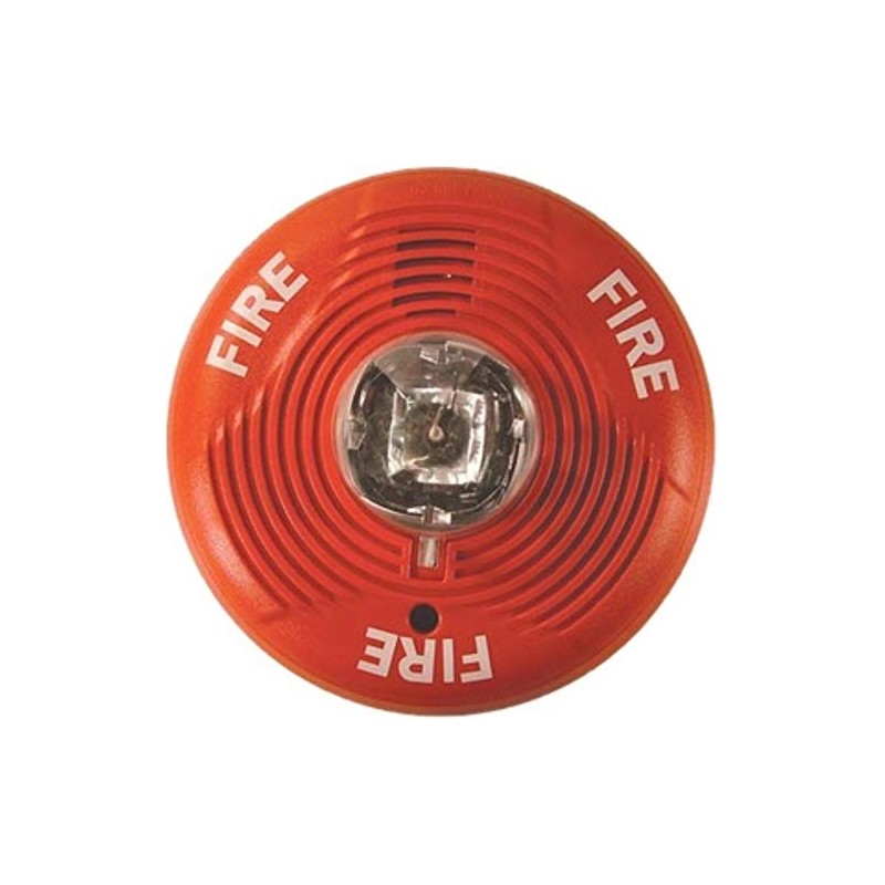 SS-PC2RH Ceiling Horn/Strobe 2-Wire 115-185cd Red