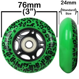 WHITE CHEETAH Wheels for RIPSTICK ripstik wave board ABEC 9 76MM 89A OUTDOOR Model: DECK
