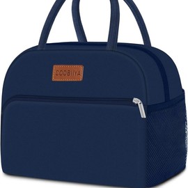 Coobiiya Large Capacity Reusable   Cooler   for Women and Men for Work/Office/Picnic/Travel/School Lunch Bag Durable lunch bag women lunch bags women nurse lunch bag work lunch bag TikTokShopBacktoSchool:_Navy Blue