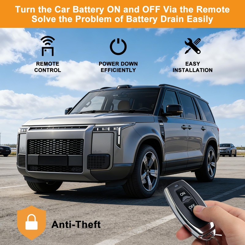 Remote Battery Disconnect Switch 12V, 200A Remote Control Battery Kill