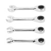 4pcs Short Ratcheting Wrench Set 72 Tooth 8mm 9mm 11mm