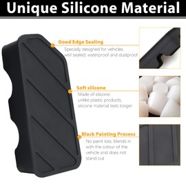 JERBOR 2Pack Silicone Stake Pocket Covers for GMC Canyon/Chevy Colorado 2015-2020 Truck Bed Rail Stake Pocket Plugs