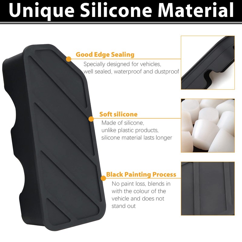 JERBOR 2Pack Silicone Stake Pocket Covers for GMC Canyon/Chevy Colorado