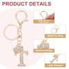 sourcing map Initial Letter Keychains, Pendant Key Chain Keyring Holder