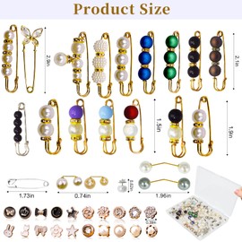 Junk Sock Charms Kit - 68 Pcs Bling Charms for Socks - Gold Brooches and Pins for Women - Shoe Charms for Sneakers - Diy Decorative Safety Pin Bulk for Clothing,Shoe & Hat Pin Accessories (Mix)