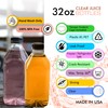 EcoQuality [40 PACK] Empty Clear Plastic Juice Bottles with Tamper