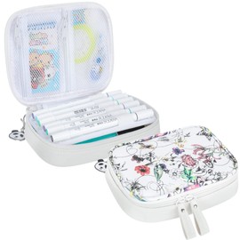 PANDASZ 8" x 4.5" x 3" Cute Pencil Case - Aesthetic Pencil Bag with Zipper for Adults Teens Kids - Extra Roomy Cool Japanese Inspired Large Capacity Pen Pouch for Women Men Girls School College Office