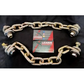 Lizarde Hydraulics Lowrider Hydraulics, 3/8" G70 CHAINS W/ SQ Mounts & Hardware for Rear Cylinders