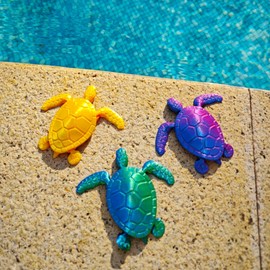 3 Counts 3D Printed Lucky Turtle Set - Mini Funny Positive Turtle Gifts, 3D Printed Animals Cute Stuff, Inspirational Gifts for Women Men Birthday Presents, Emotional Motivational Turtle Decor