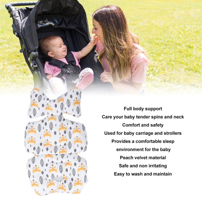 Baby Carriage Cushion Body Support Special Shaped Reduce Fatigue Washable