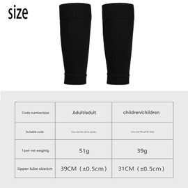 Roczential Soccer Shin Set - 2 PCS Soccer Shin Pads and Shin Guard Sleeves, Lightweight Football Leg Protection for Adults/Kids, Shock-Absorbing Calf Pads (Black, Kid)