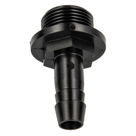 tecuro Hose Nozzle with External Thread Diameter 21 mm x 3/4 Inch Male Thread for PVC and Garden Hoses, 6 Bar, Polypropylene Black