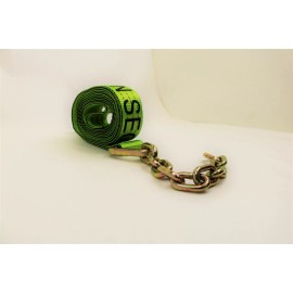 SnS 8 Pack of 2" x 14' Hi-VIZ TECNIC Webbing Straps with 5/16" x 12" G70 Chain Tails