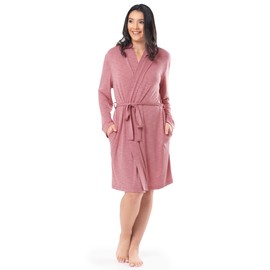 Fruit of the Loom Women's Breathable Robe, Antique Blush Heather, 3X, Antique Blush Heather, 3X